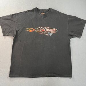 Harley Davidson Racing T-Shirt Mens XL Joliet‎ Illinois Blues Brothers Black